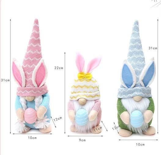 Gnome - Easter F - Bunny Ear Egg Trio