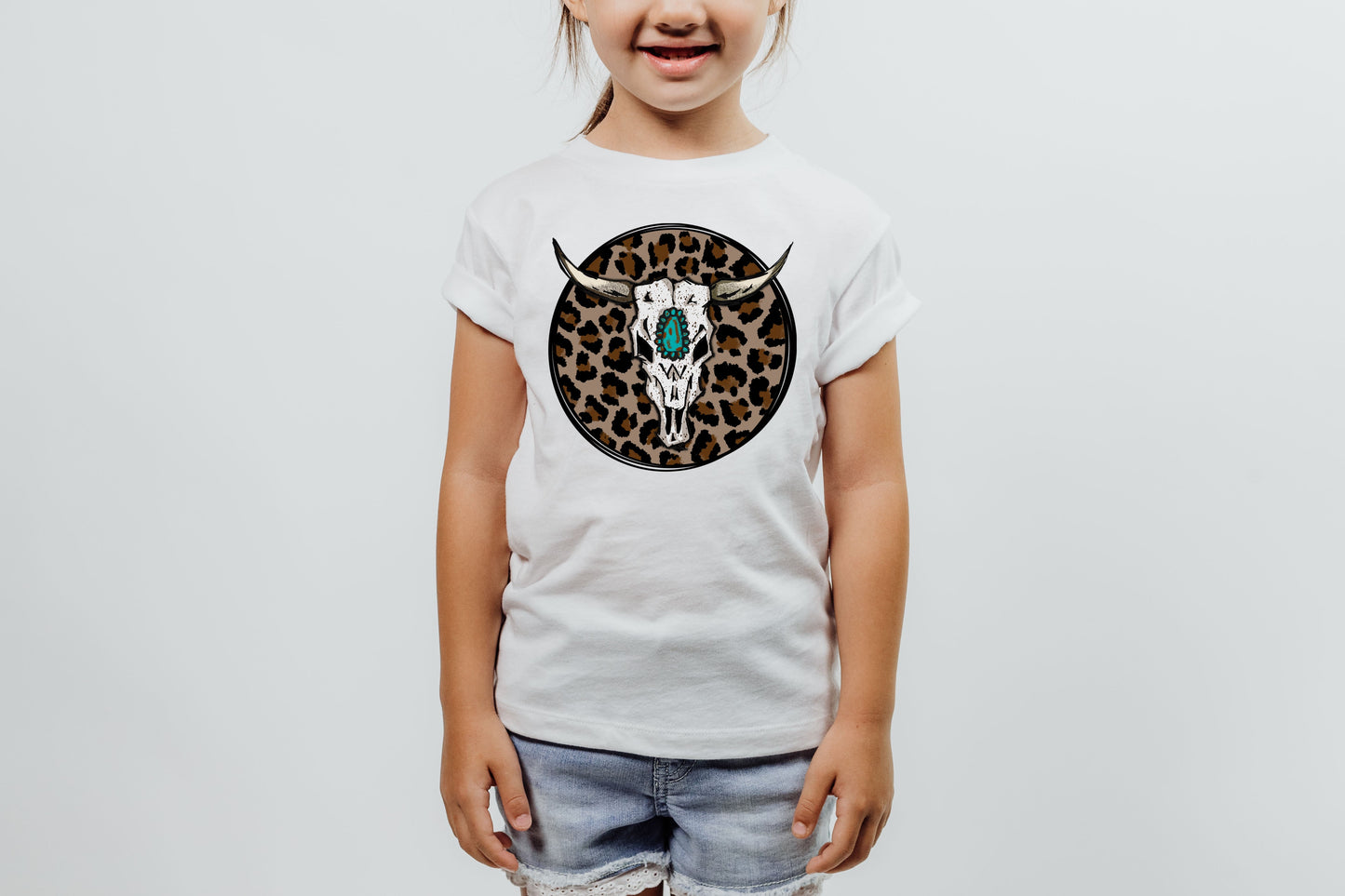 -Kids- Leopard Bull Skull