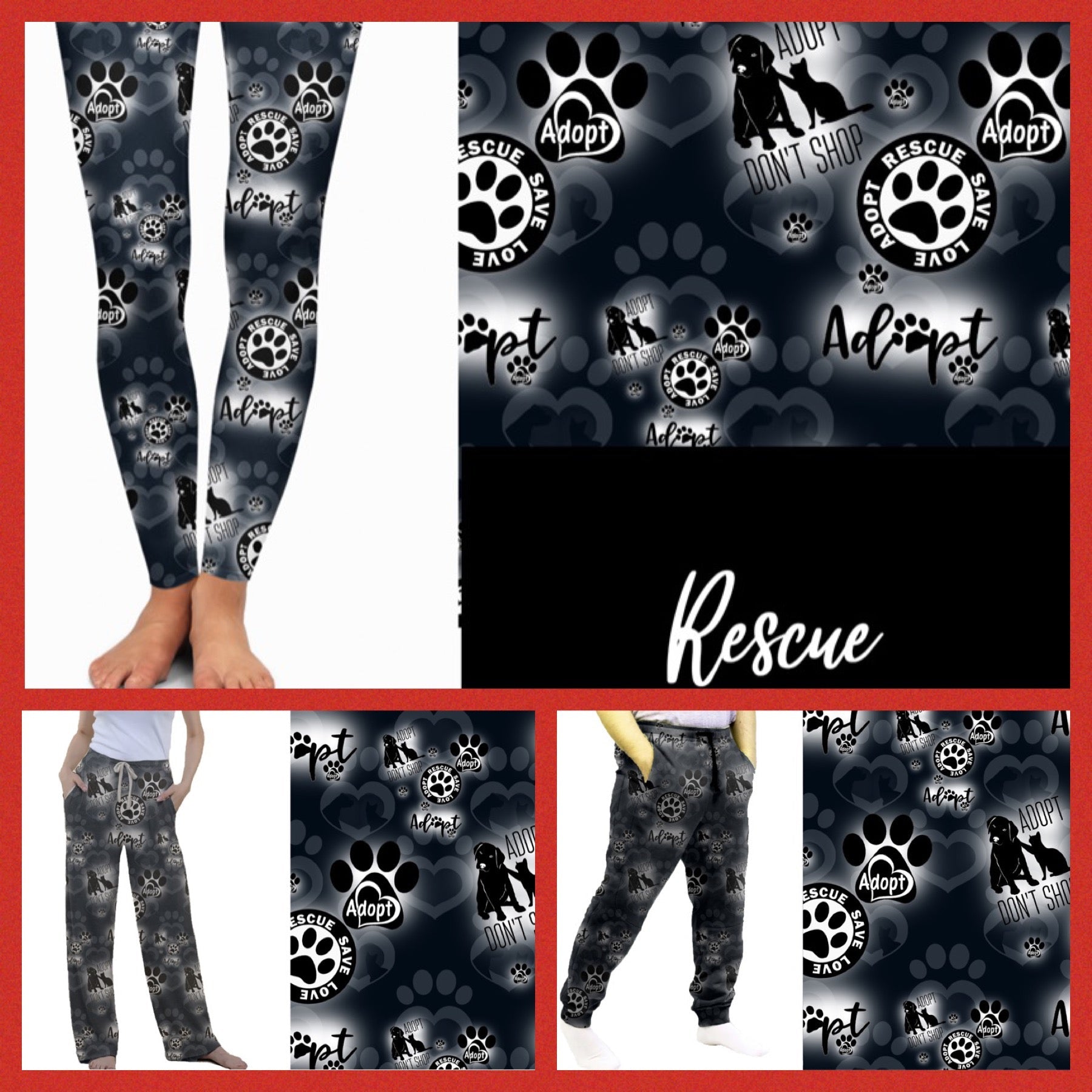 Rescue leggings, capris, lounge pants, and joggers