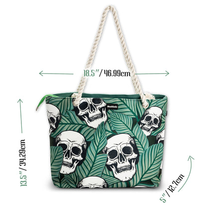 Tropic Skulls Shoulder Beach Bag