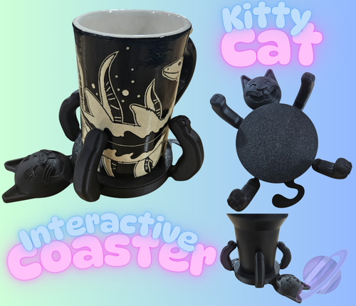 3D PRINTED KITTY CAT COASTER 3D Printing