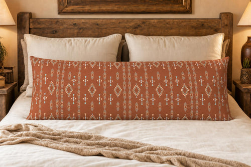 BROWN AZTEC BODY PILLOW COVER - MADE IN THE USA! Pillow Case