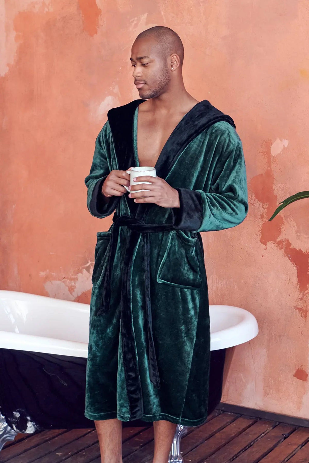 Men's Hooded Plush Robe