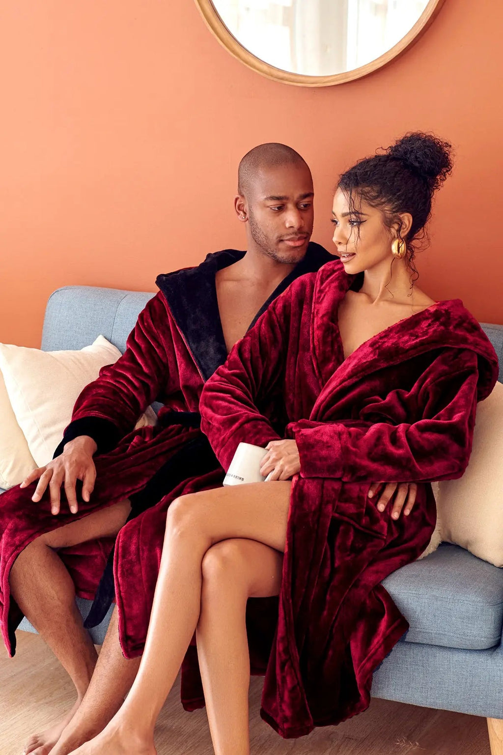 Men's Hooded Plush Robe