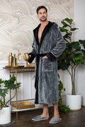 Men's Hooded Plush Robe