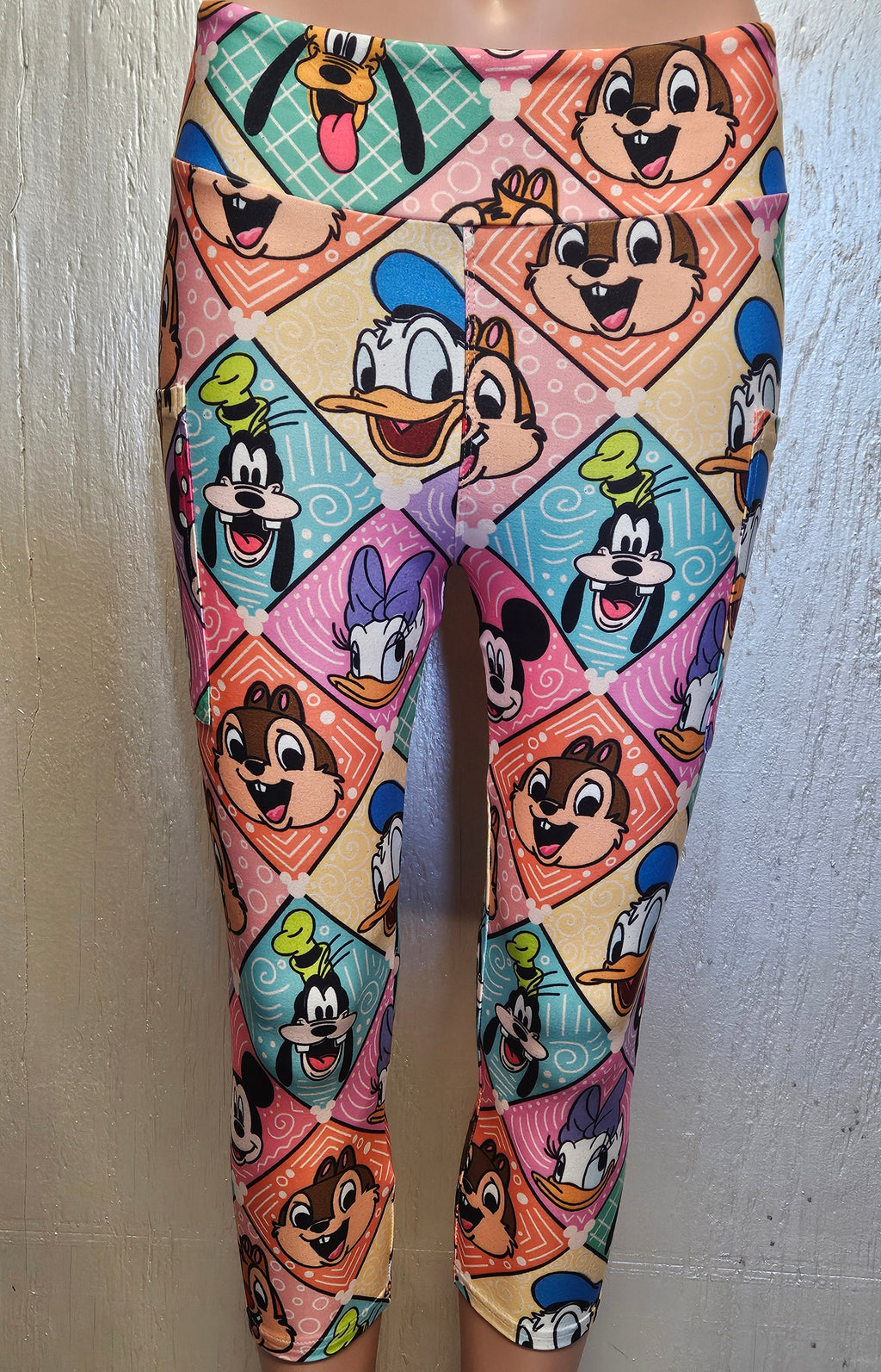 Mouse Friends capris and leggings with pockets