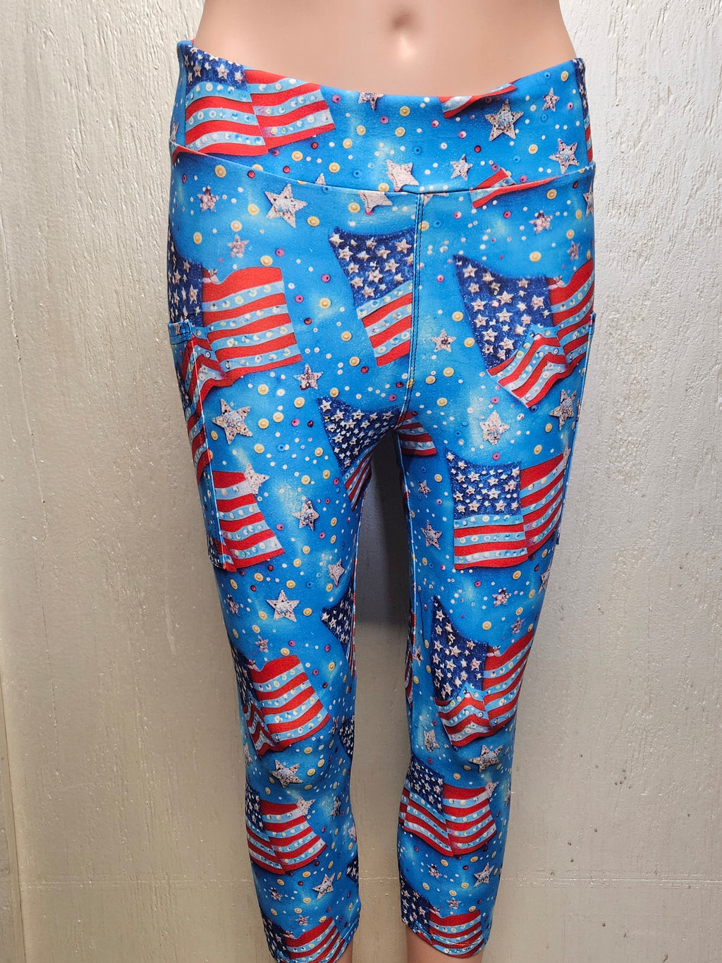 Glitter Flags capris and skorts with pockets