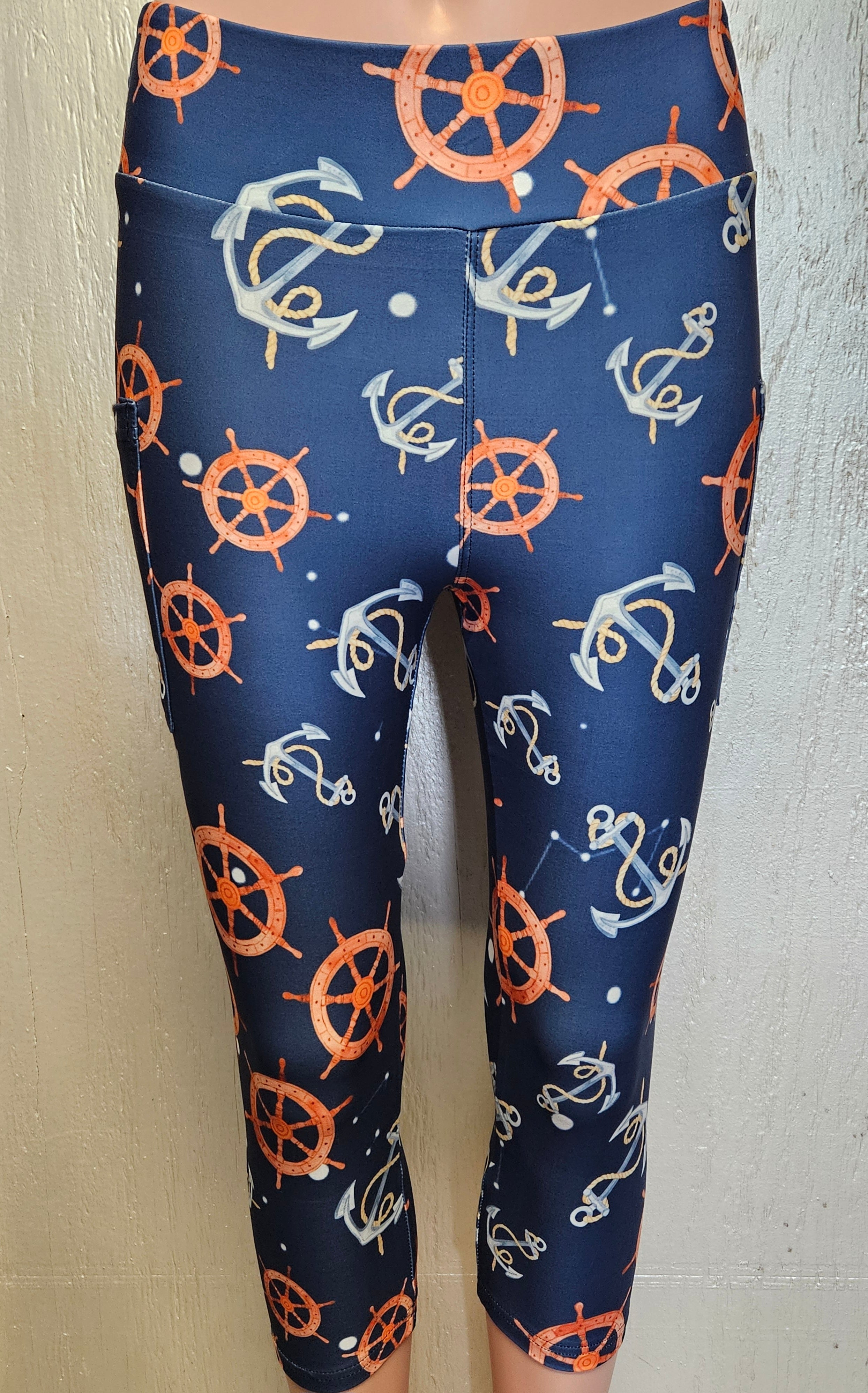 Rudder and Anchor capris with pockets