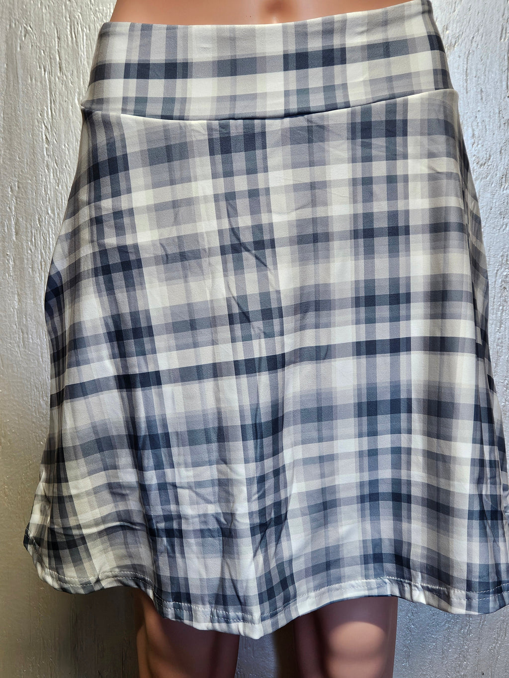 Grey Plaid capris and skorts with pockets
