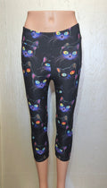 Neon Cats leggings and capris with pockets