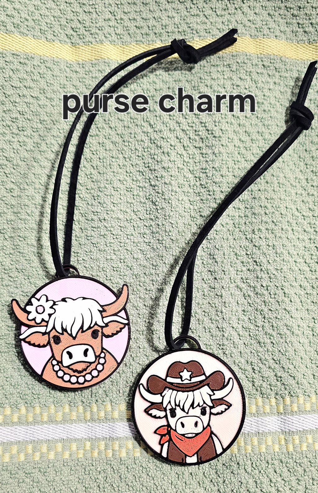 WESTERN COWGIRL & COWBOY HIGHLAND COW THEME GLAM-CESSORIES - NECKLACE, EARRINGS, MAGNET, KEYCHAINS, HAT PIN, PURSE CHARM Jewelry