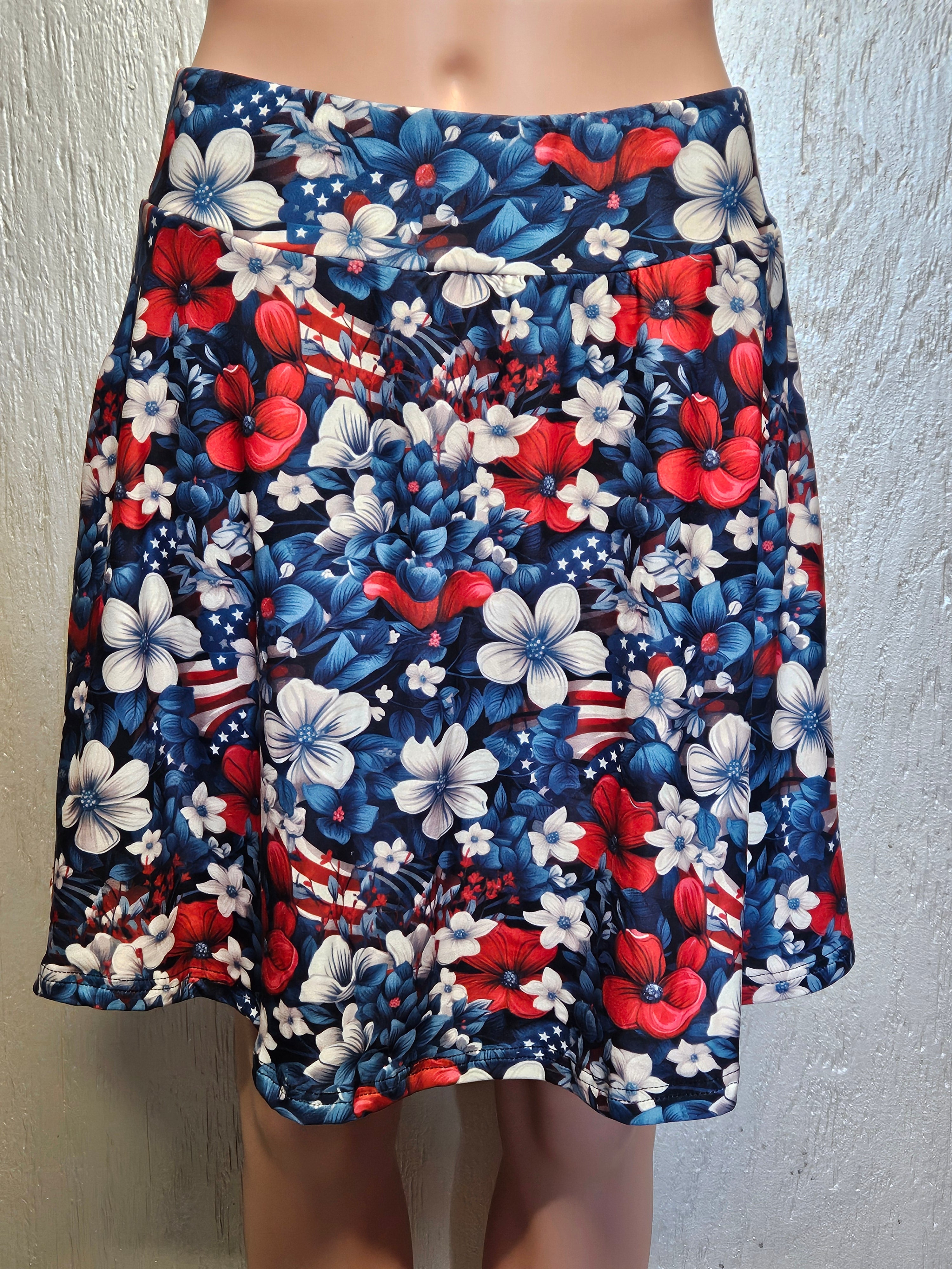 USA Floral skorts with pockets