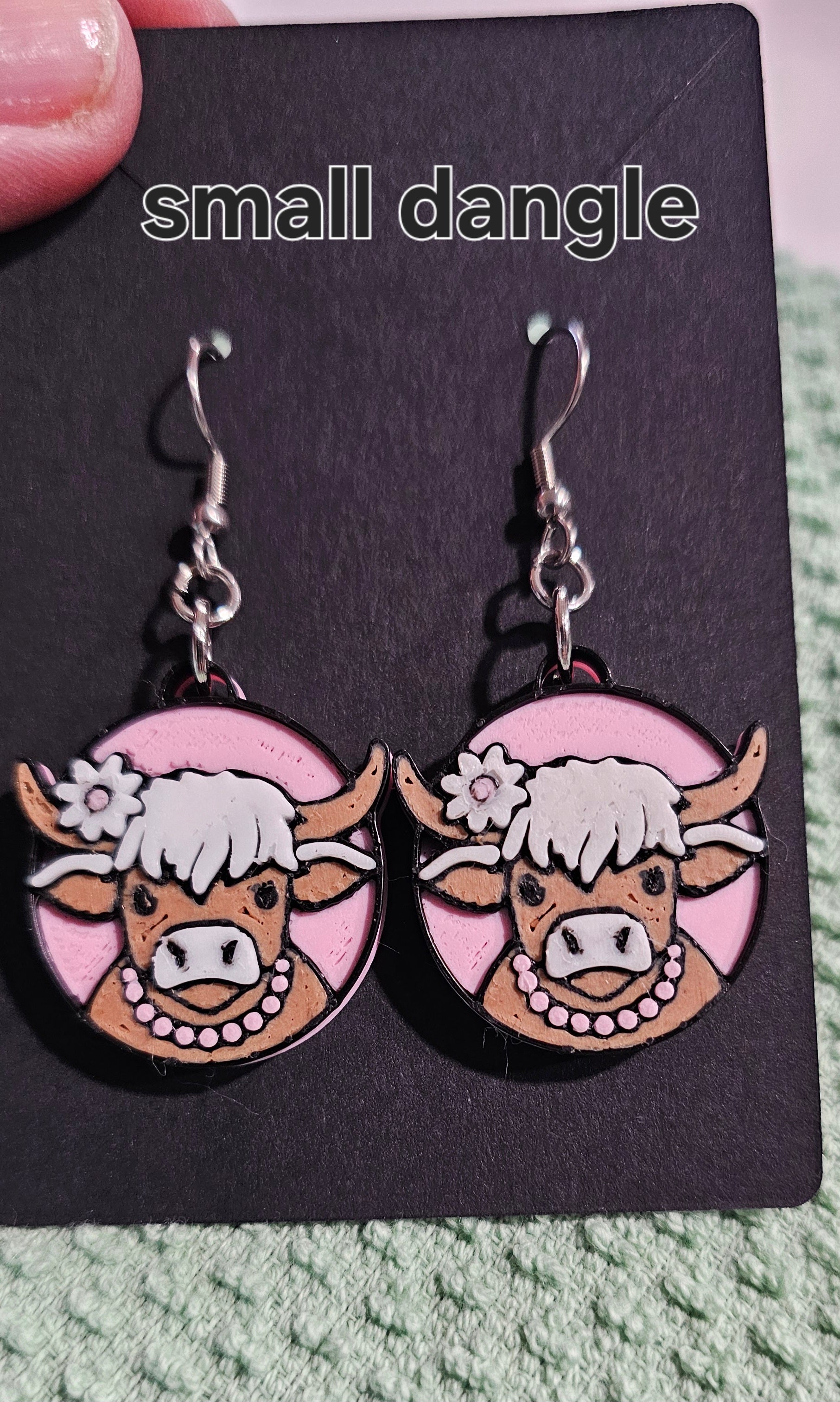 WESTERN COWGIRL & COWBOY HIGHLAND COW THEME GLAM-CESSORIES - NECKLACE, EARRINGS, MAGNET, KEYCHAINS, HAT PIN, PURSE CHARM Jewelry