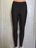 Gemstone black side capris and leggings with pockets REAL GEMSTONES