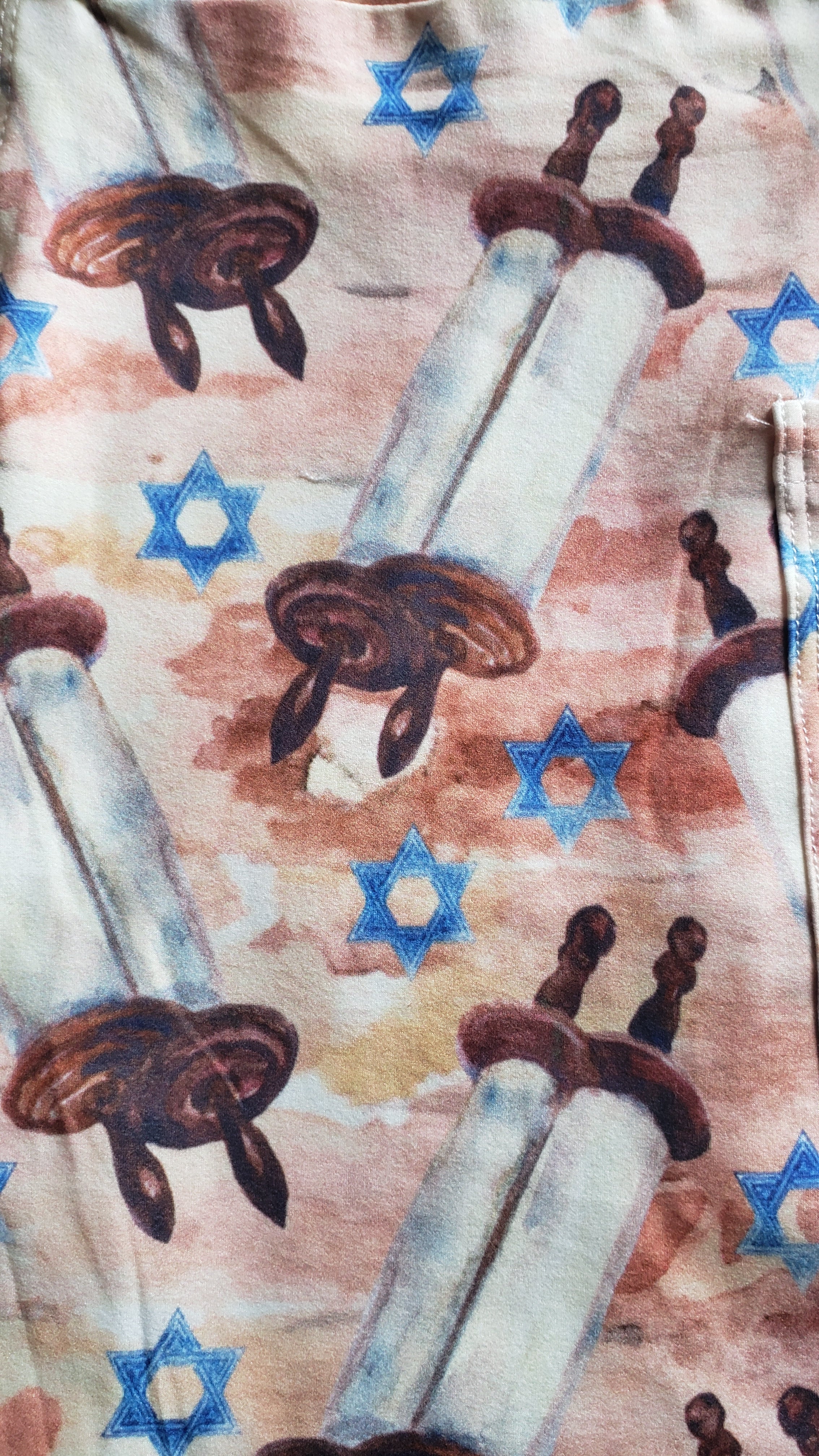 Watercolor Passover skorts and capris with pockets