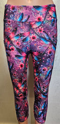 Dragonfly Floral capris with pockets