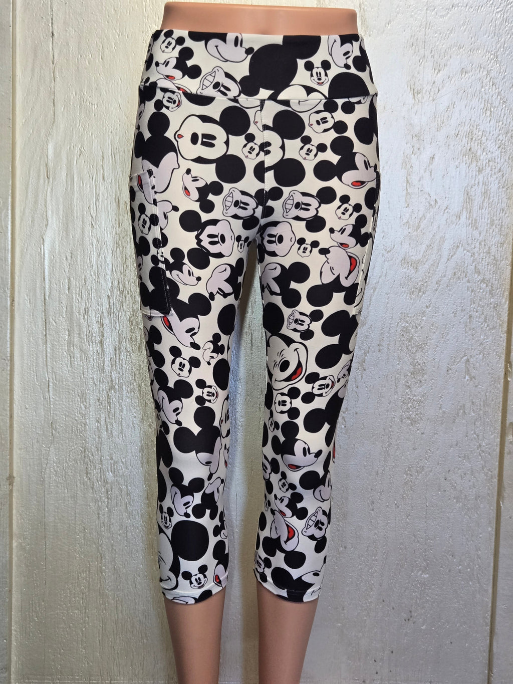 Mouse Meme leggings, capris and biker shorts with pockets