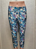 Magic Flowers On Teal skorts and capris with pockets