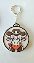 WESTERN COWGIRL & COWBOY HIGHLAND COW THEME GLAM-CESSORIES - NECKLACE, EARRINGS, MAGNET, KEYCHAINS, HAT PIN, PURSE CHARM Jewelry