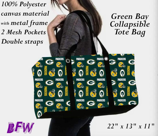 Green Bay tote and 2 inside mesh pockets
