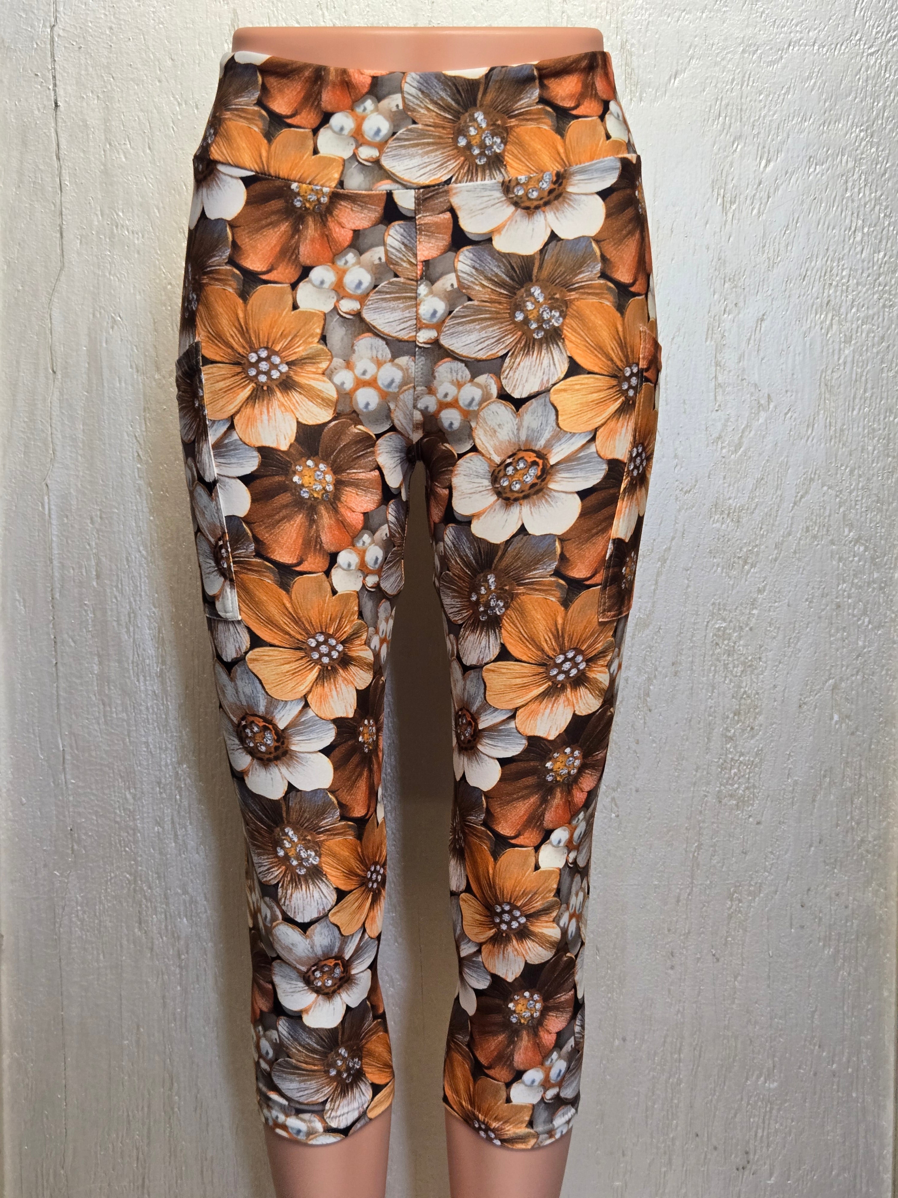 Diamond flower Skorts and capris with pockets