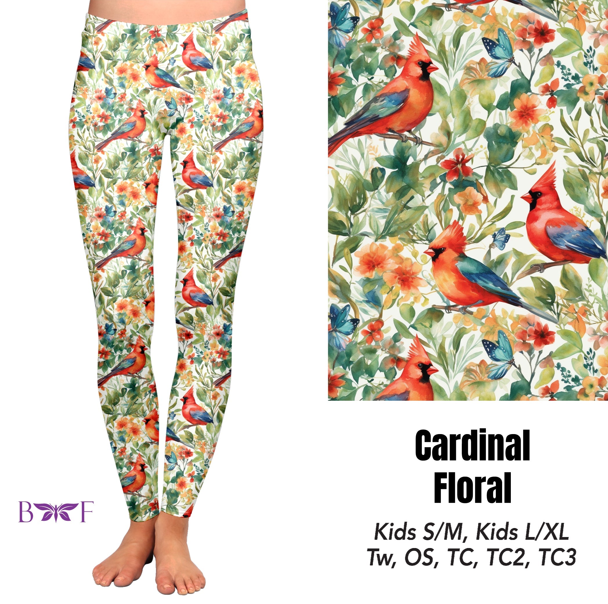 Cardinal Floral skorts, leggings and capris with pockets