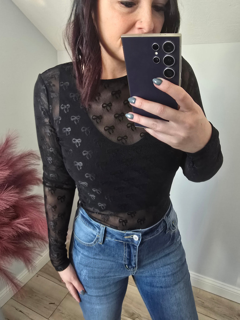 Bow Mesh Top