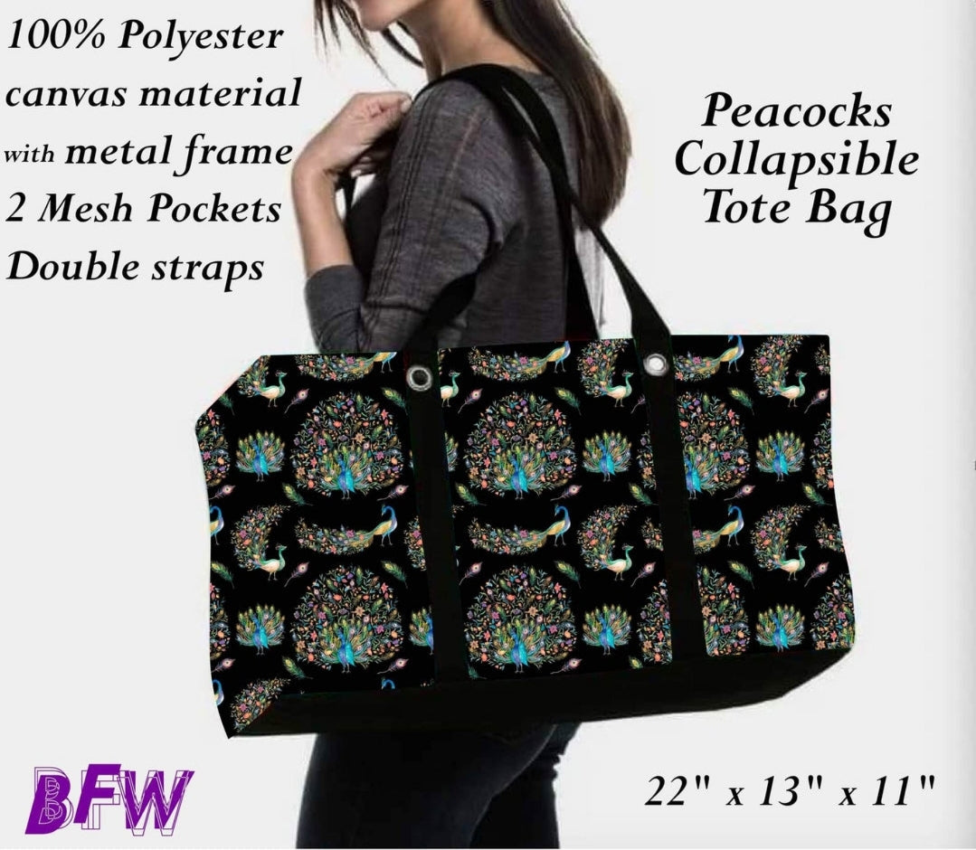 Peacock large tote and 2 inside mesh pockets p