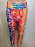 Fiesta Floral Rainbow capris with pockets