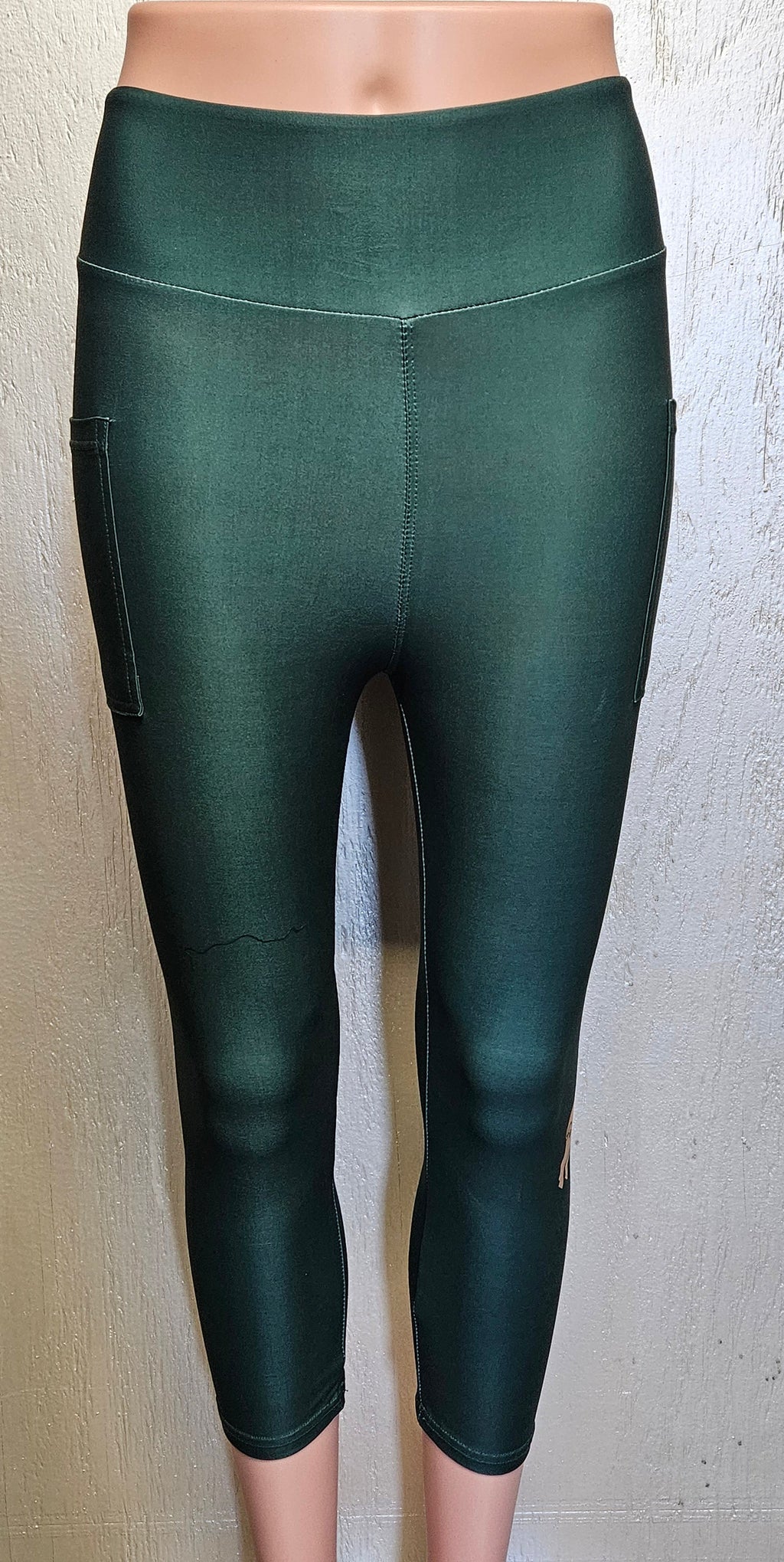 Green and Gold Buffalo Mom capris (Charter School support)