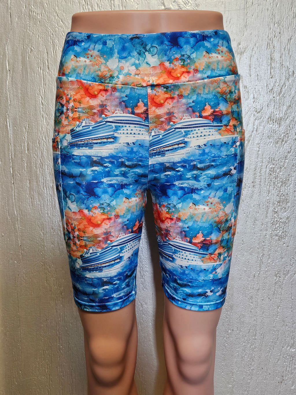 Ships at Sea capris, biker shorts and skorts with pockets