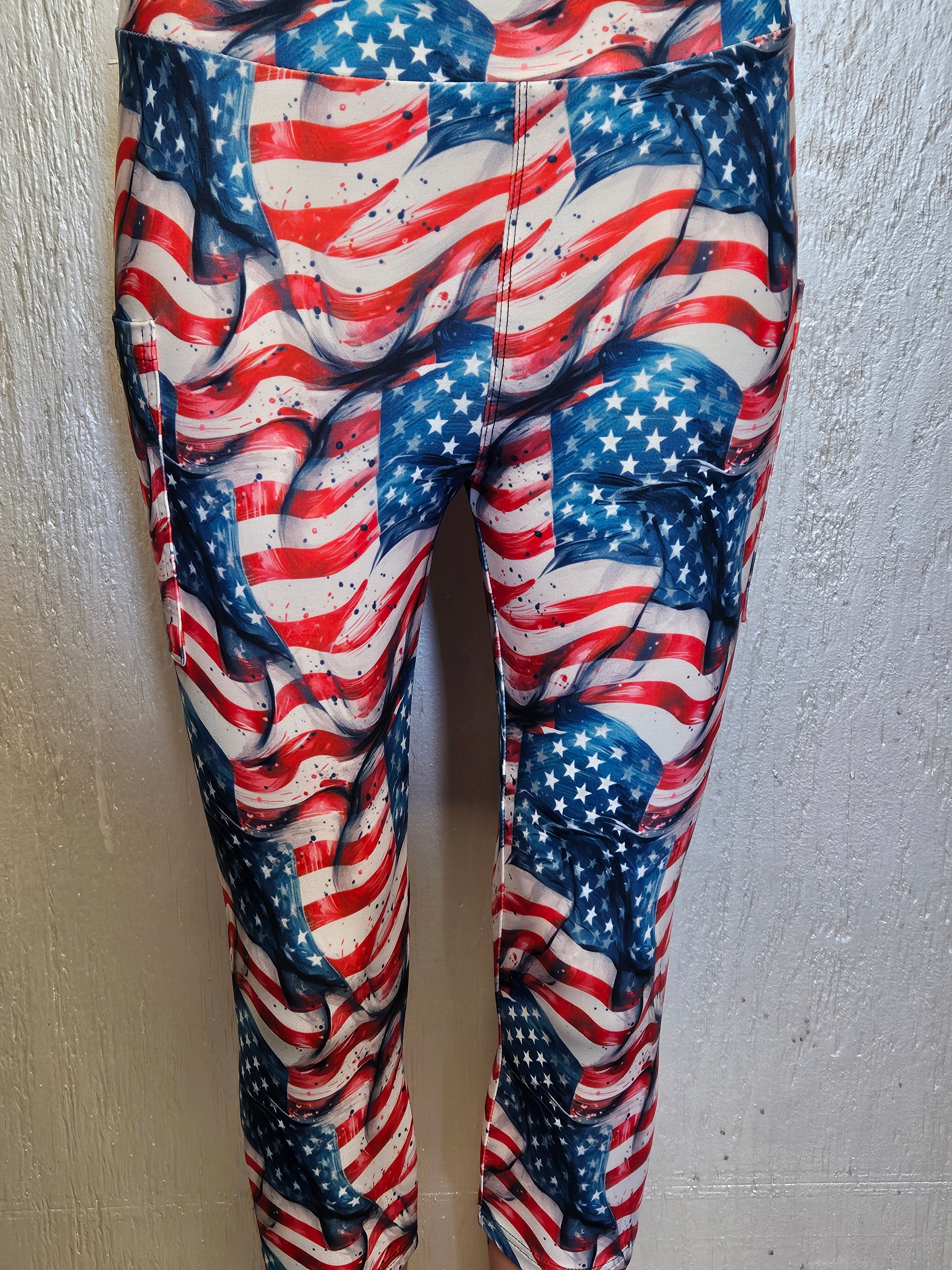 Painted Flags capris and shorts with pockets