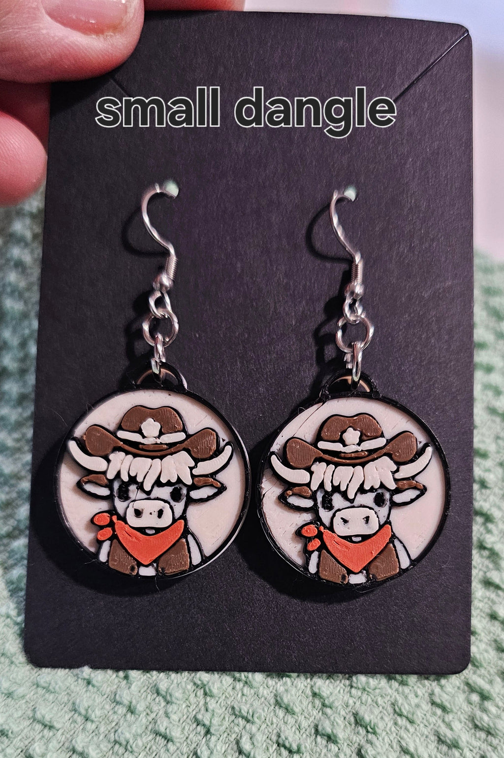 WESTERN COWGIRL & COWBOY HIGHLAND COW THEME GLAM-CESSORIES - NECKLACE, EARRINGS, MAGNET, KEYCHAINS, HAT PIN, PURSE CHARM Jewelry