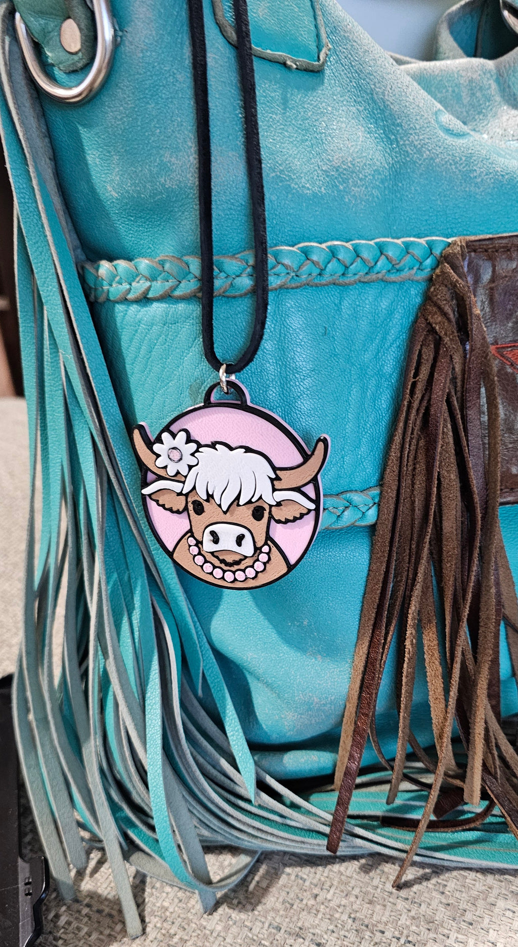 WESTERN COWGIRL & COWBOY HIGHLAND COW THEME GLAM-CESSORIES - NECKLACE, EARRINGS, MAGNET, KEYCHAINS, HAT PIN, PURSE CHARM Jewelry