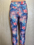 Pink & Blue Floral On Pink capris and skorts with pockets
