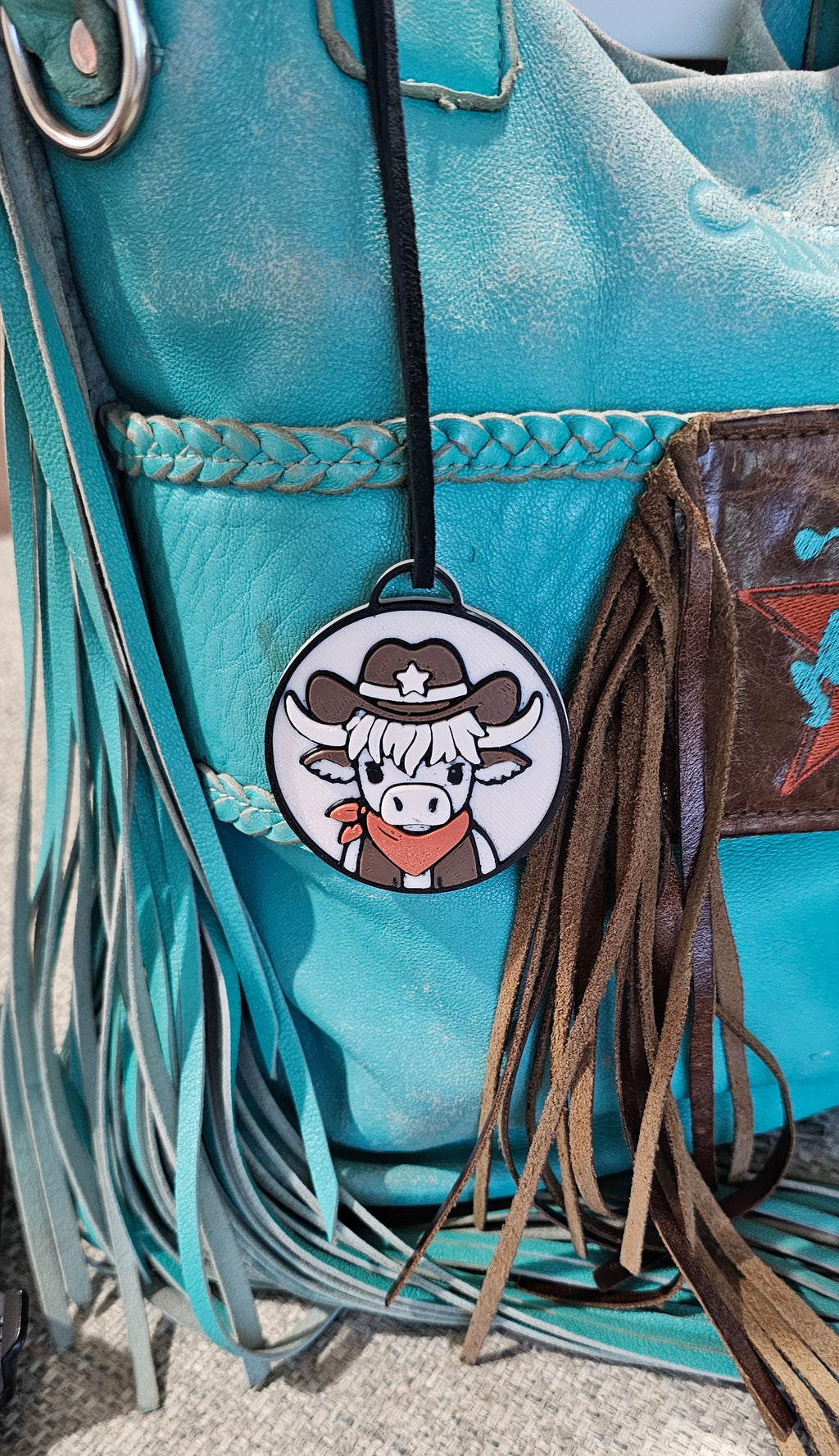 WESTERN COWGIRL & COWBOY HIGHLAND COW THEME GLAM-CESSORIES - NECKLACE, EARRINGS, MAGNET, KEYCHAINS, HAT PIN, PURSE CHARM Jewelry