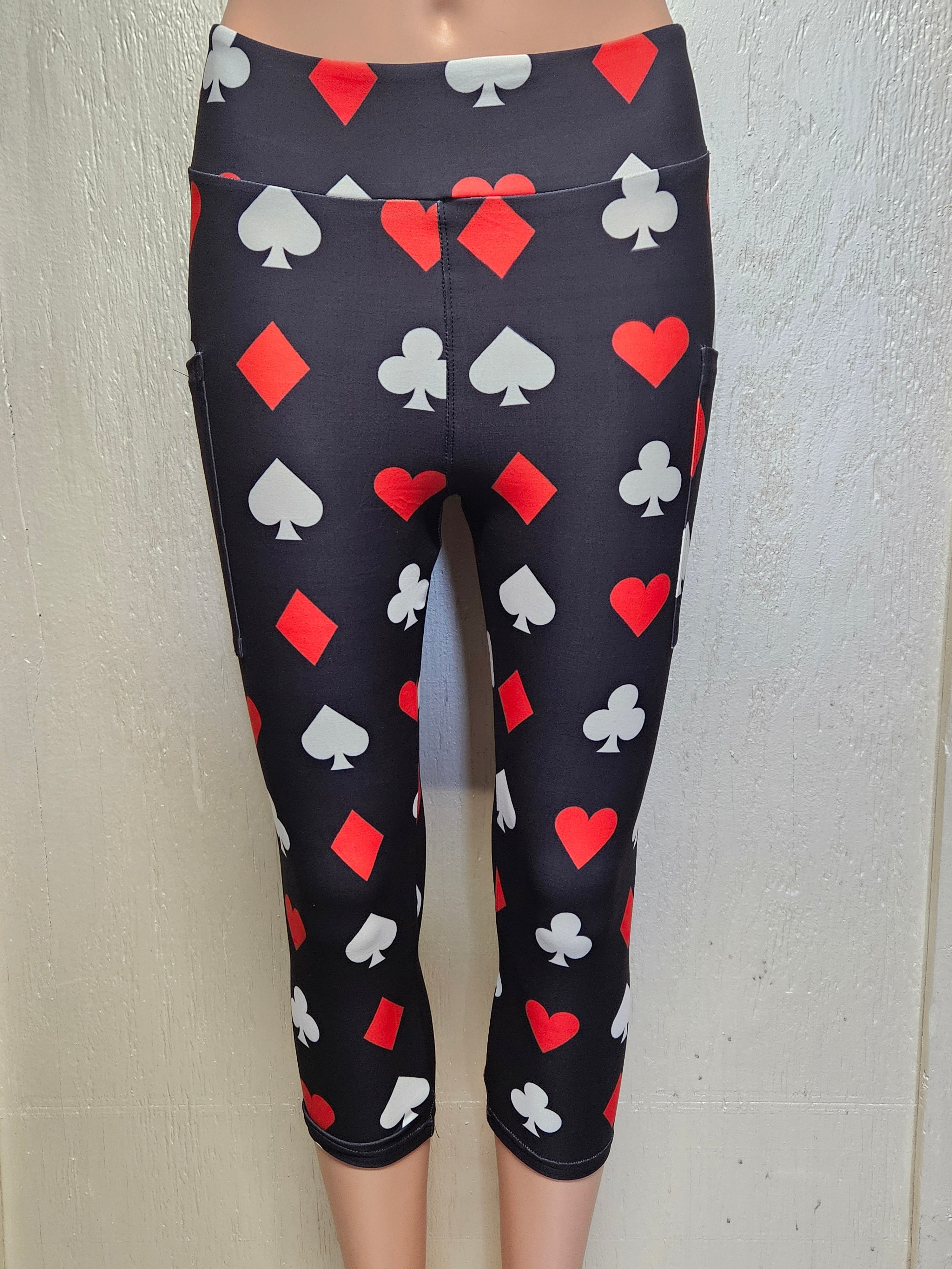 Playing Cards capris with pockets