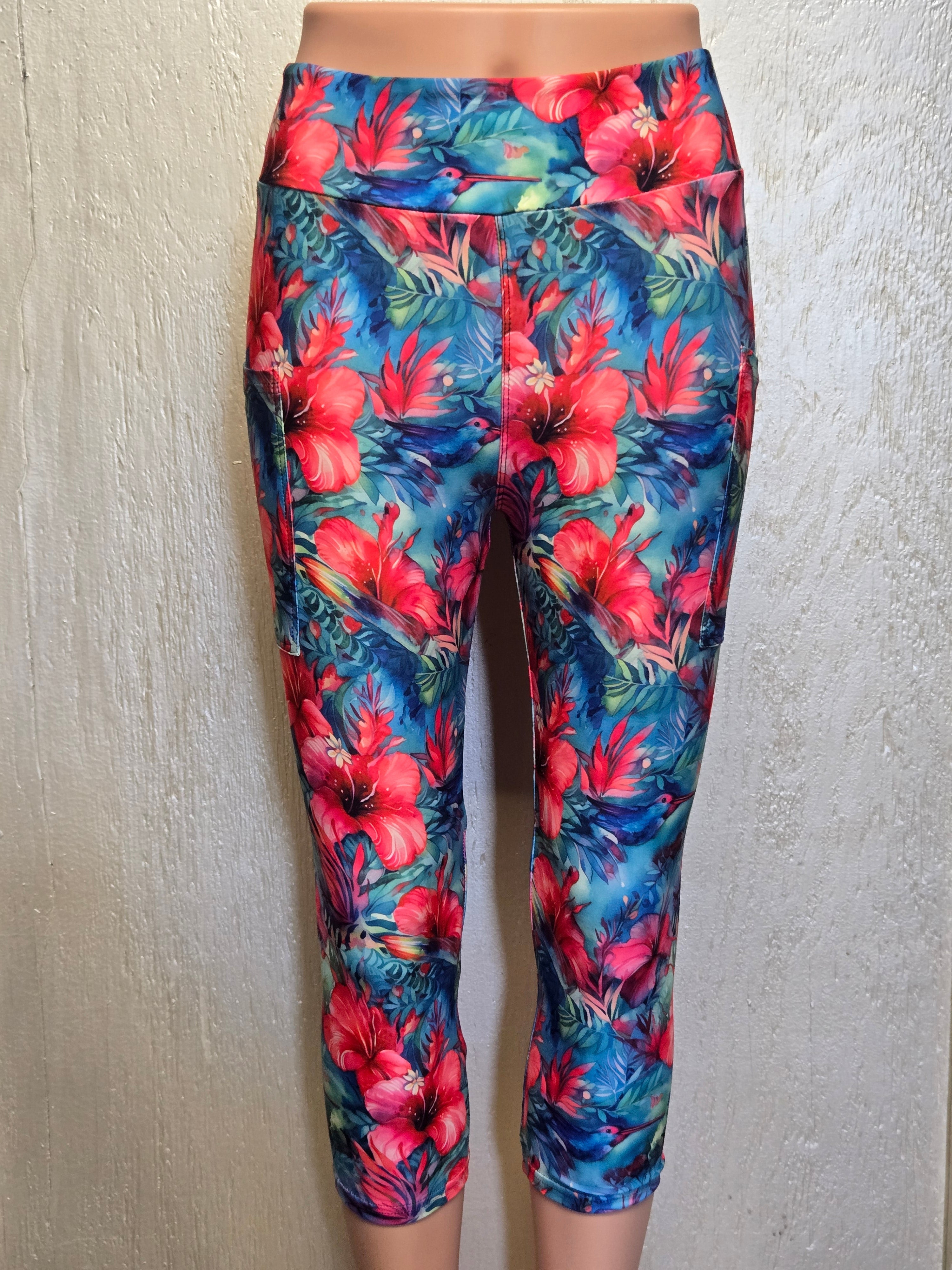 Jungle florals capris with pockets
