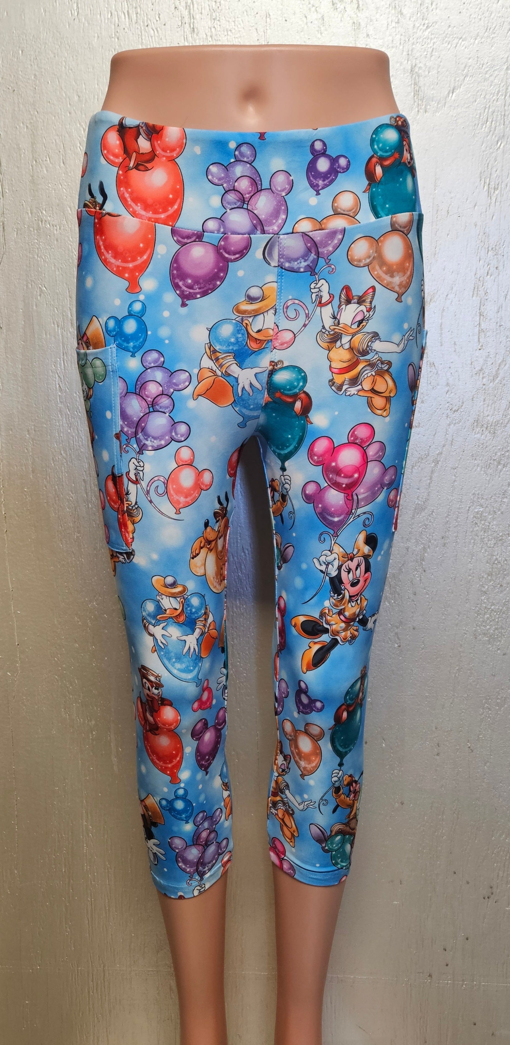 Flying Mouse Friends leggings and capris with pockets
