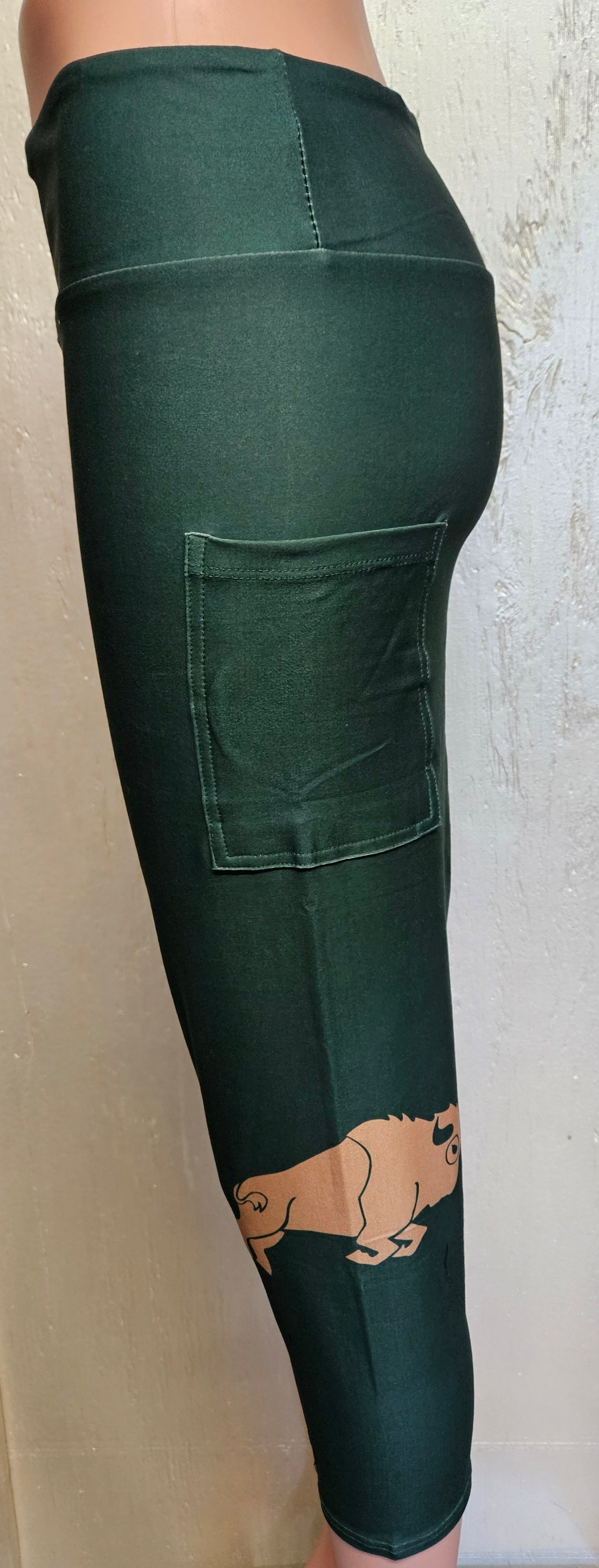 Green and Gold Buffalo capris (Charter School support)