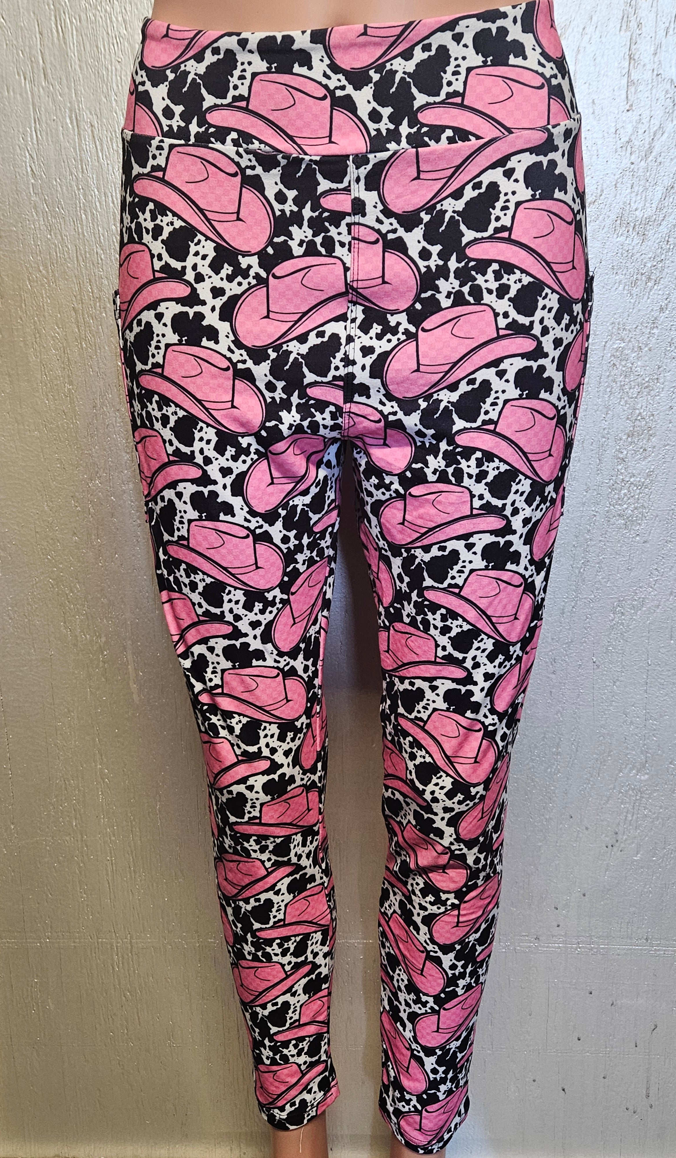Pink Cowboy Hats skorts, leggings, and capris