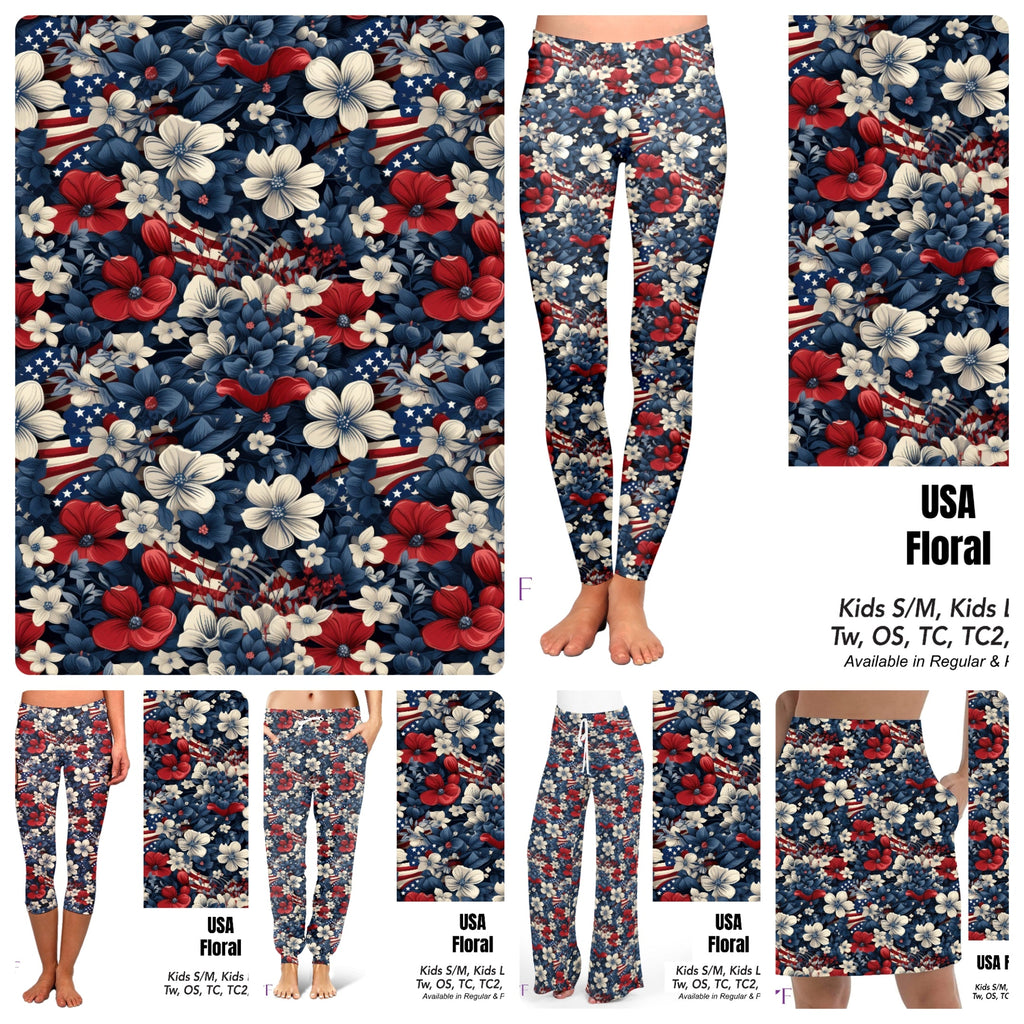 USA Floral skorts with pockets