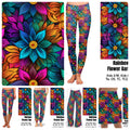 Rainbow flower Garden capris and skorts with pockets