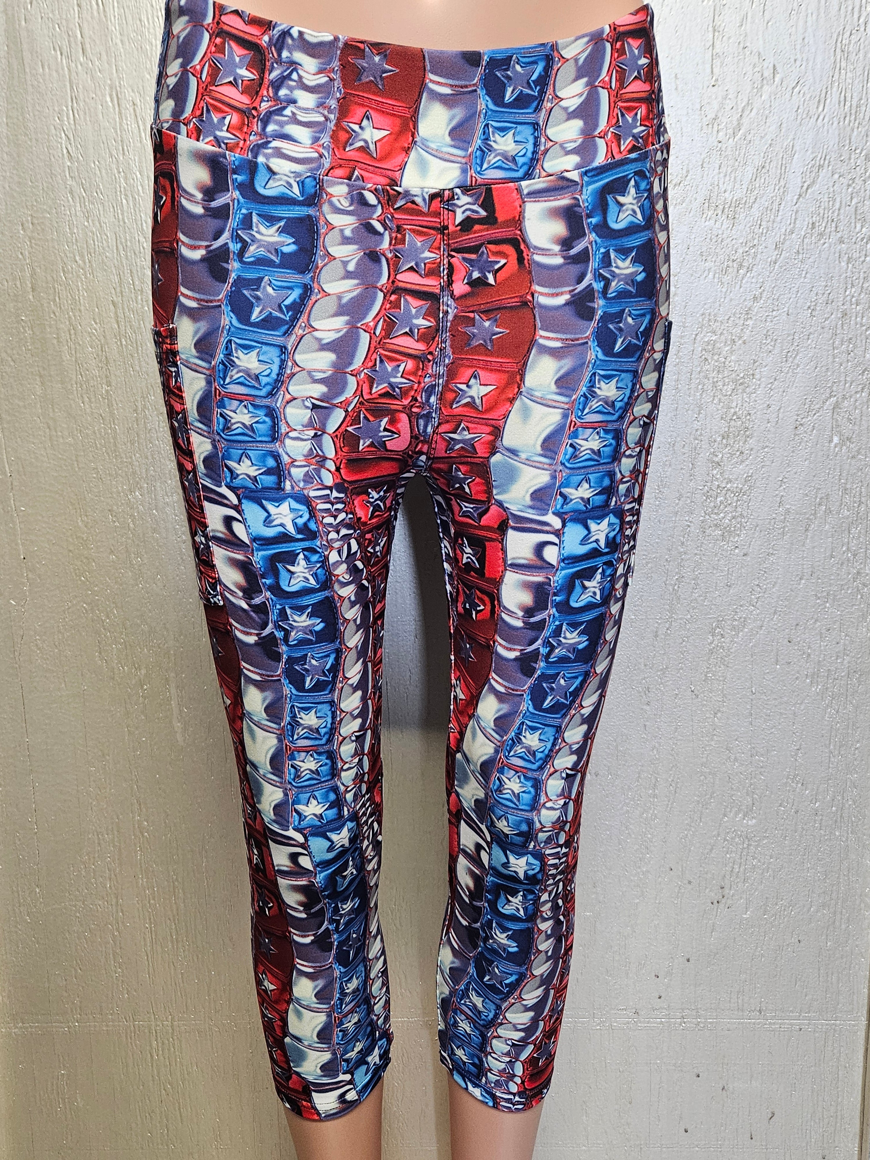 Alligator Stars capris and bike shorts with pockets