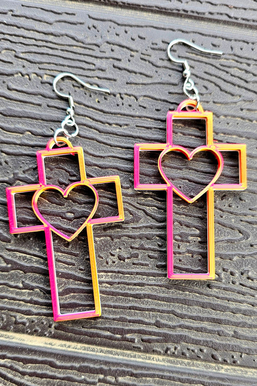 3D PRINT CHRISTIAN CROSS FAITH EARRINGS - MADE IN THE USA Earrings