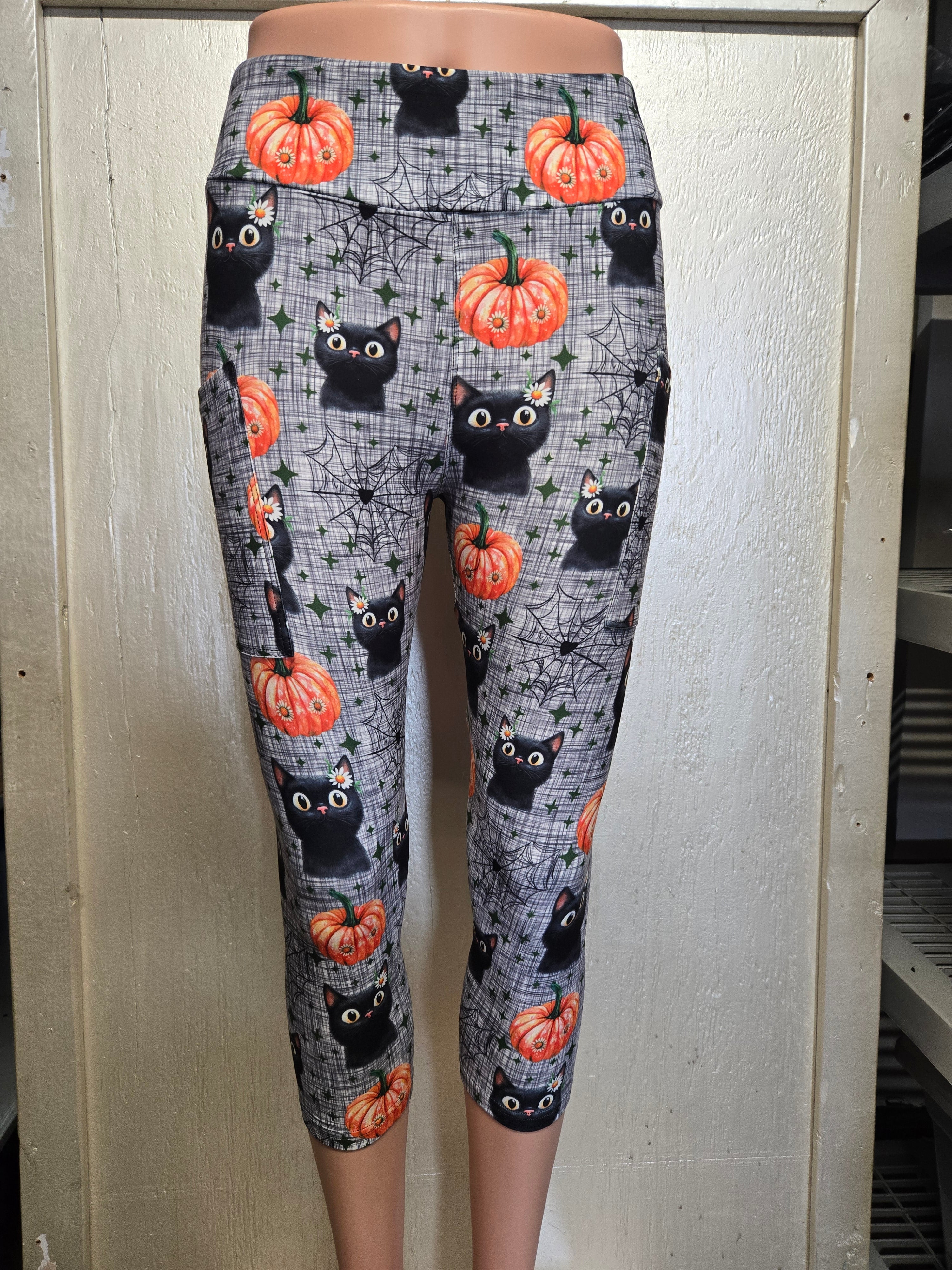 Cat Meme capris and leggings with pockets