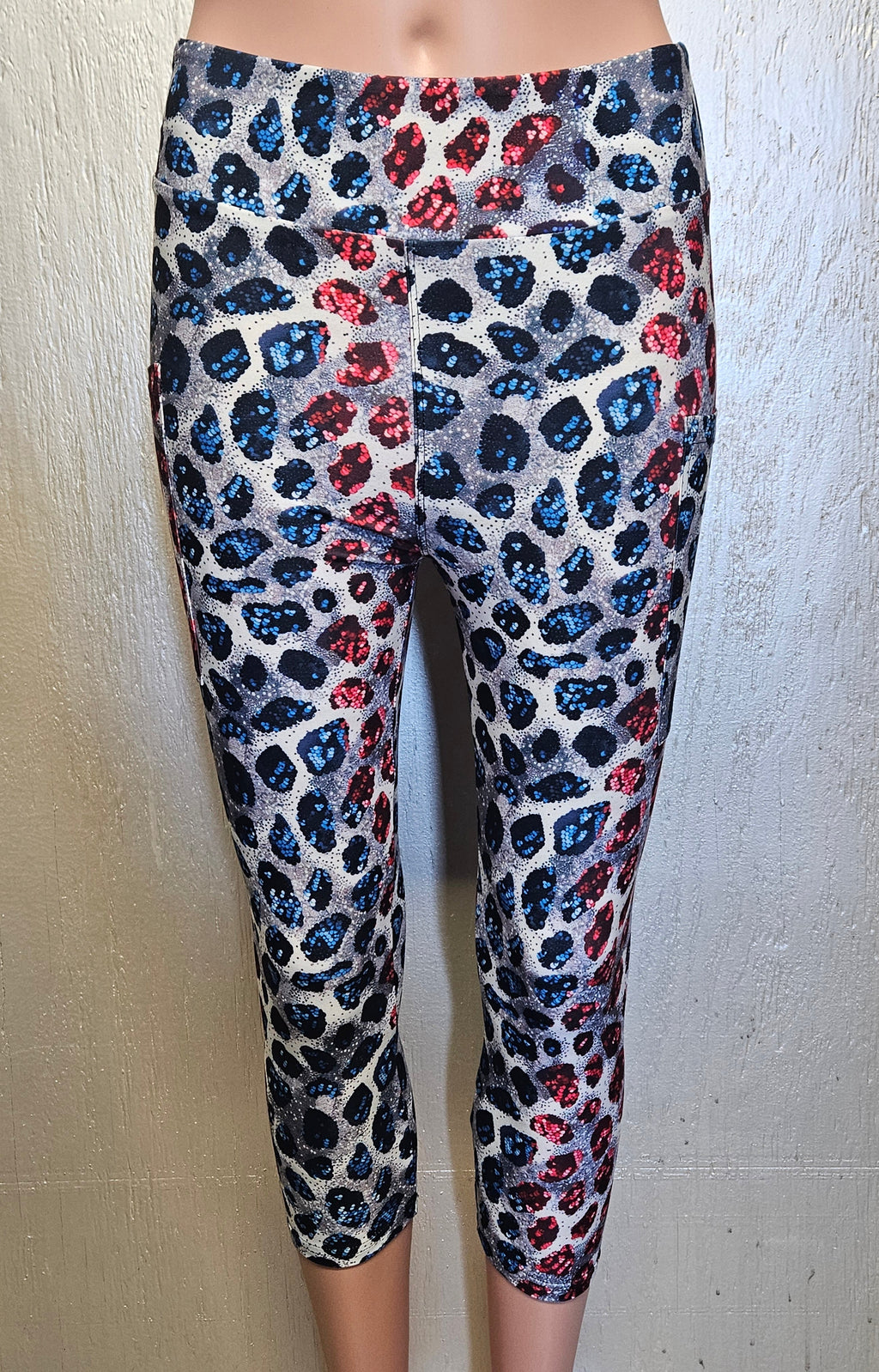 Sparkle Leopard capris and skorts with pockets