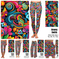 Groovy Swirls leggings, capris, skorts, and biker shorts with pockets