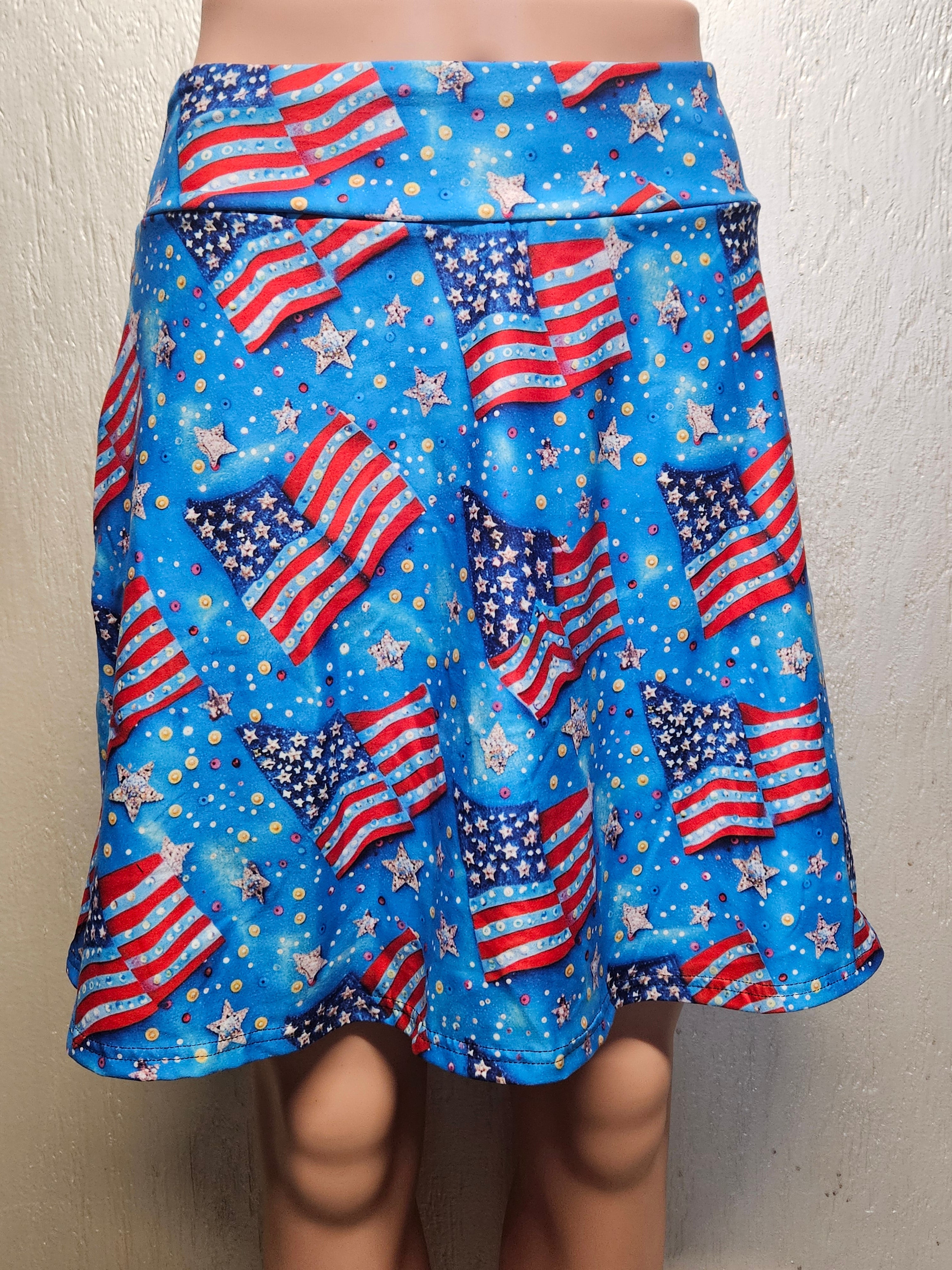 Glitter Flags capris and skorts with pockets