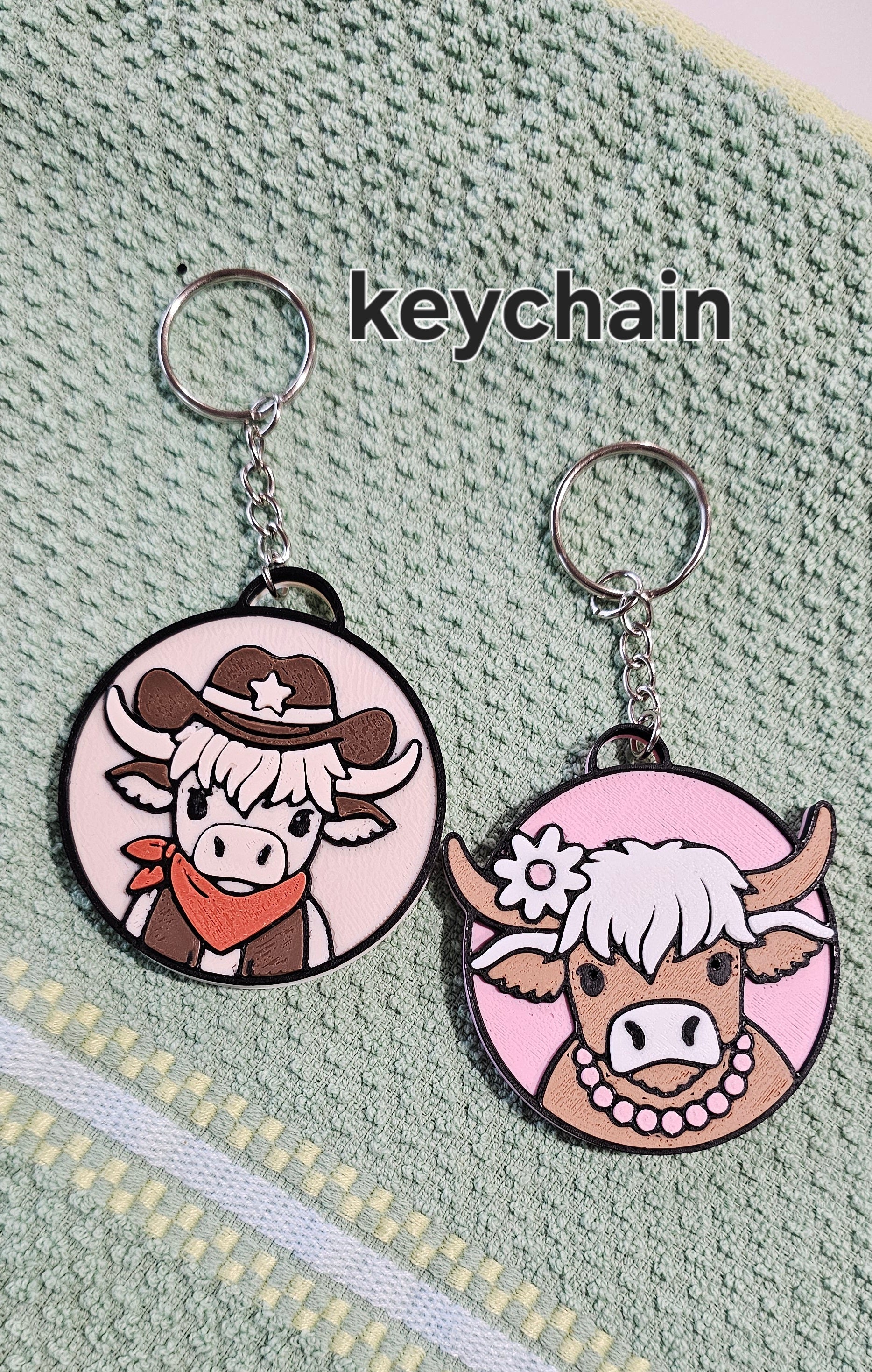 WESTERN COWGIRL & COWBOY HIGHLAND COW THEME GLAM-CESSORIES - NECKLACE, EARRINGS, MAGNET, KEYCHAINS, HAT PIN, PURSE CHARM Jewelry